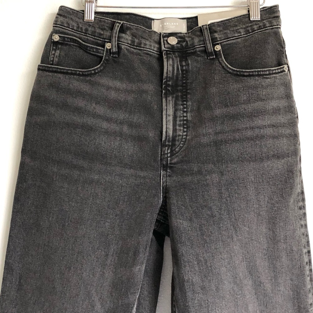 NWT Everlane The Way High Organic Cotton Straight Leg Jeans | Black, Size 30 - Picture 2 of 12
